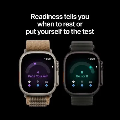 Apple Watch Ultra 4 GPS + Cellular 49mm Natural Titanium Case with Desert Alpine Loop - M